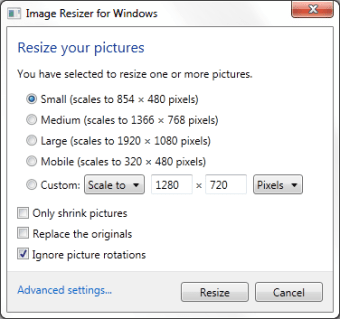 Image 0 for Image Resizer for Windows