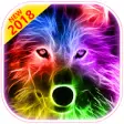 Icon of program: 3D Wild Neon Wolf Theme
