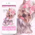 Icon of program: Pink Cute Bow Puppy Theme