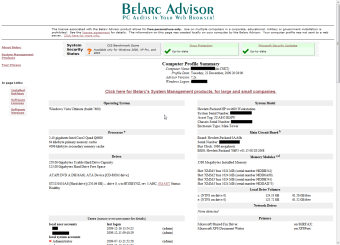 Image 0 for Belarc Advisor