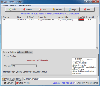 Image 0 for Opus MP3 Converter