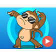 Icon of program: Dancing Monkey Stickers