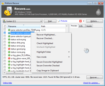 Image 1 for Recuva